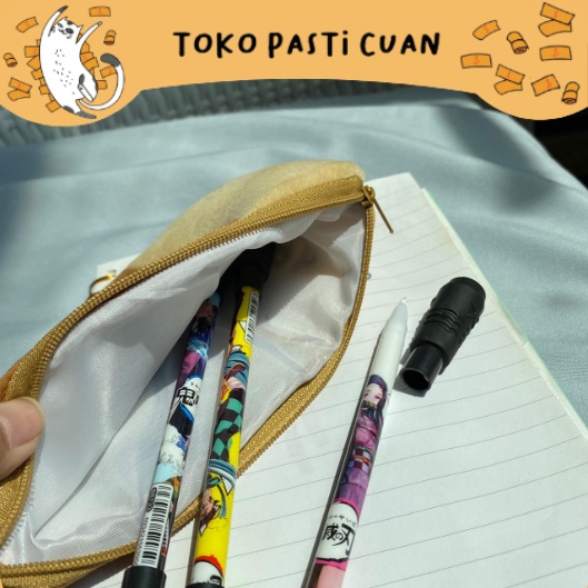 pulpen pen gel putar magnet demon slayer pena lucu tinta hitam bisa COD pen imut keren pulpen unik atk kebutuhan anak sekolah termurah import-1