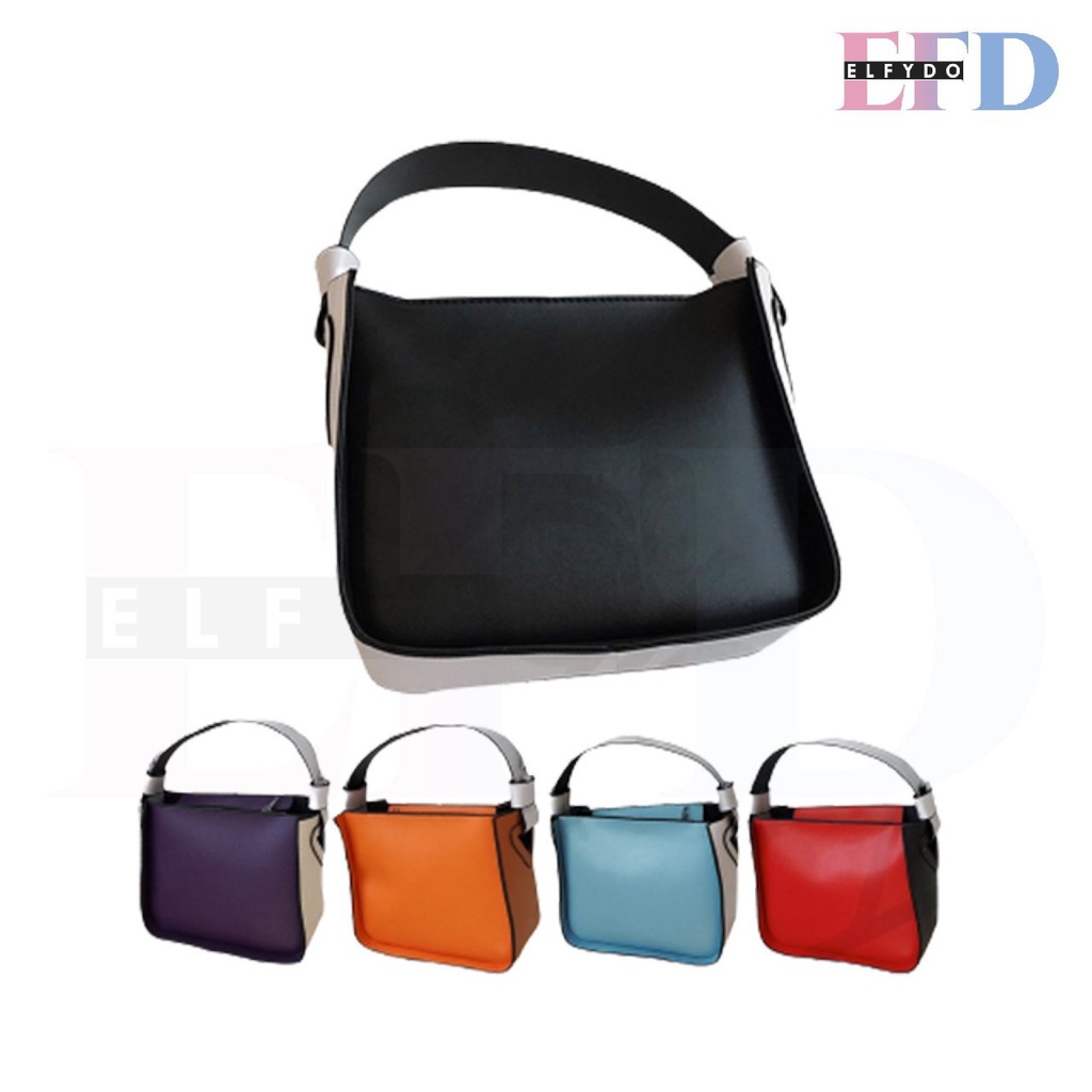 ELFYDO ELF1368 TAS SELEMPANG TAS JINJING PETAK COLOR SLING BAG WANITA HAND BAG