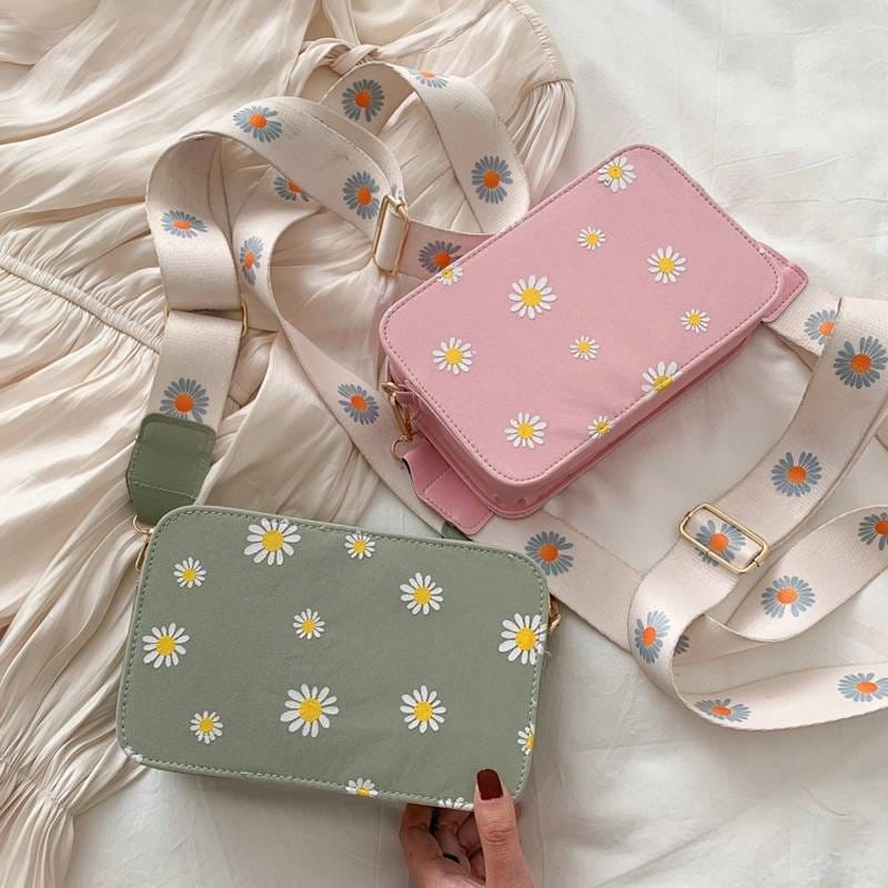 &quot;aurabagss&quot; - Tas Wanita Tas Selempang Mini Wanita &quot;KOREA DAISY&quot; Sling Bag Remaja Wanita Ala Jepang Murah Bisa COD