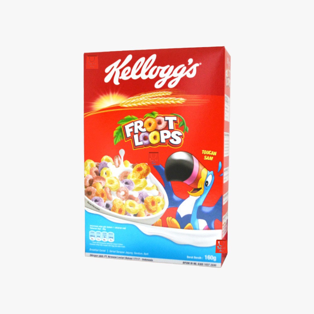 

Kellogg's Froot Loops Sereal Gandum Warna Warni Sarapan Instan Kemasan Box - 160gr