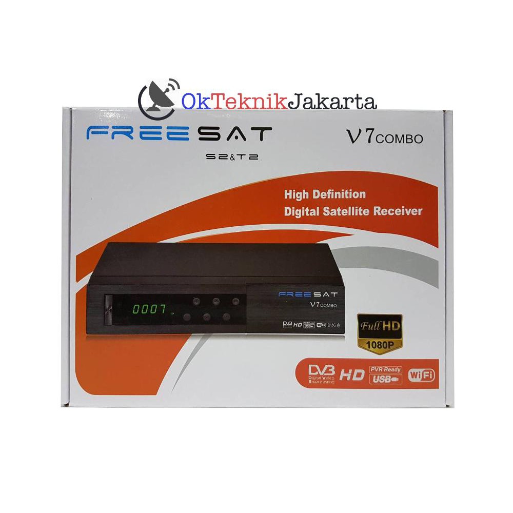 EMANG OKE Receiver Parabola DVB S2 Dan Set Top Box DVB T2 Freesat V7 Combo new 2017