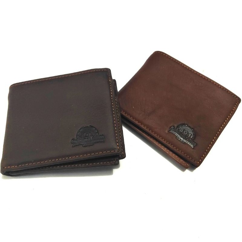 dompet pria kulit asli 100% 3 dimensi 5O1 impor