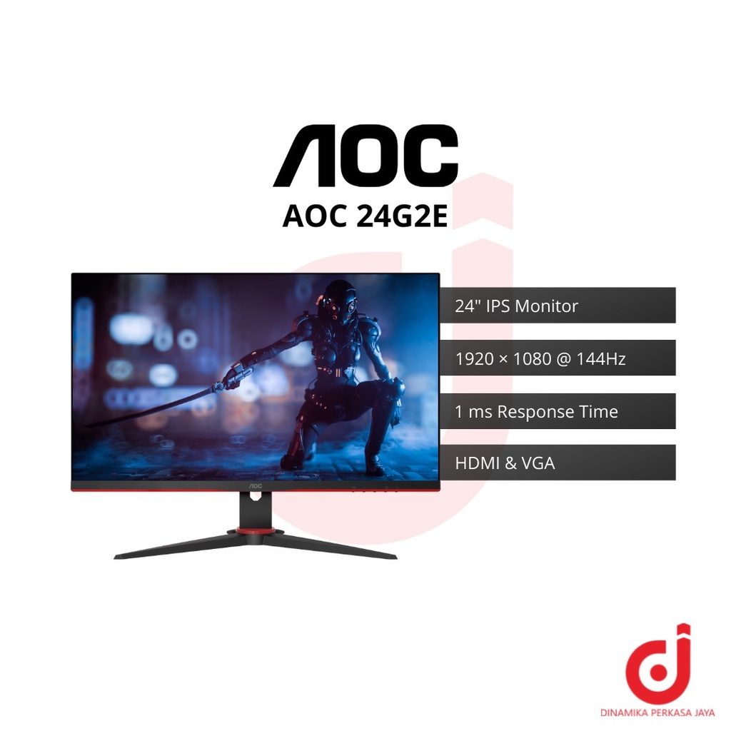 Monitor LED AOC 24G2E 24" IPS 1080 144hz 1ms HDMI DP HDR