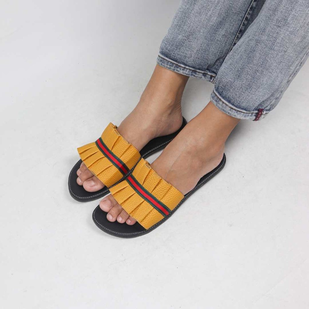 Sandal Papirut Look Up  Sandal Wanita Papirut Bisa COD Sandal Kulit Murah Selop PSHHSR - HISTORIA