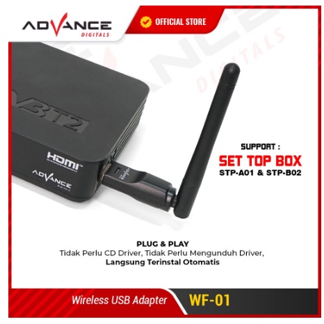 ITSTORE Advance USB Dongle Wifi Wireless Adapter Receiver WF-01 Komputer PC Laptop Set Top Box 150Mbps