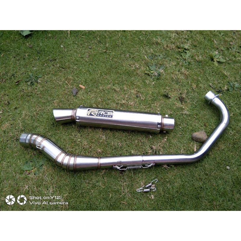 kenalpot RCB CBR 150R/Vixion Sonic Satria Fu lengkap tinggal pasang