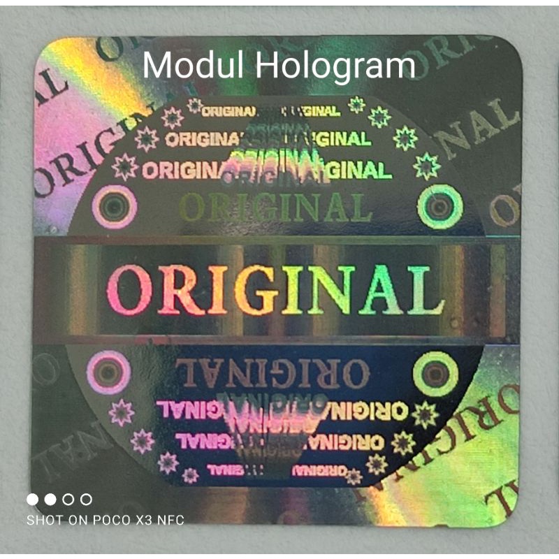 

Stiker hologram original 1.6cm silver