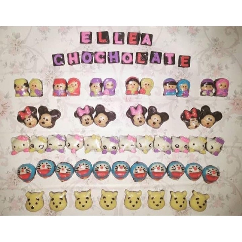 

coklat karakter lucu, enak,hygienis HELLO KITTY, EMOTICON, POOH, KEROPI, FRUITY, DORAEMON