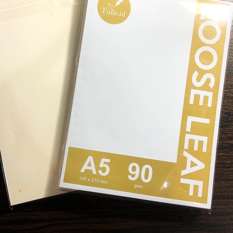 

PALING HOT!! KODE-234 [Tulis.Id] Loose Leaf Bookpaper 90 GSM A5 Ruled Dotted Grid Blank