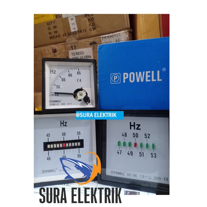HZ METER LED 220V 45 - 55Hz 96x96 POWELL
