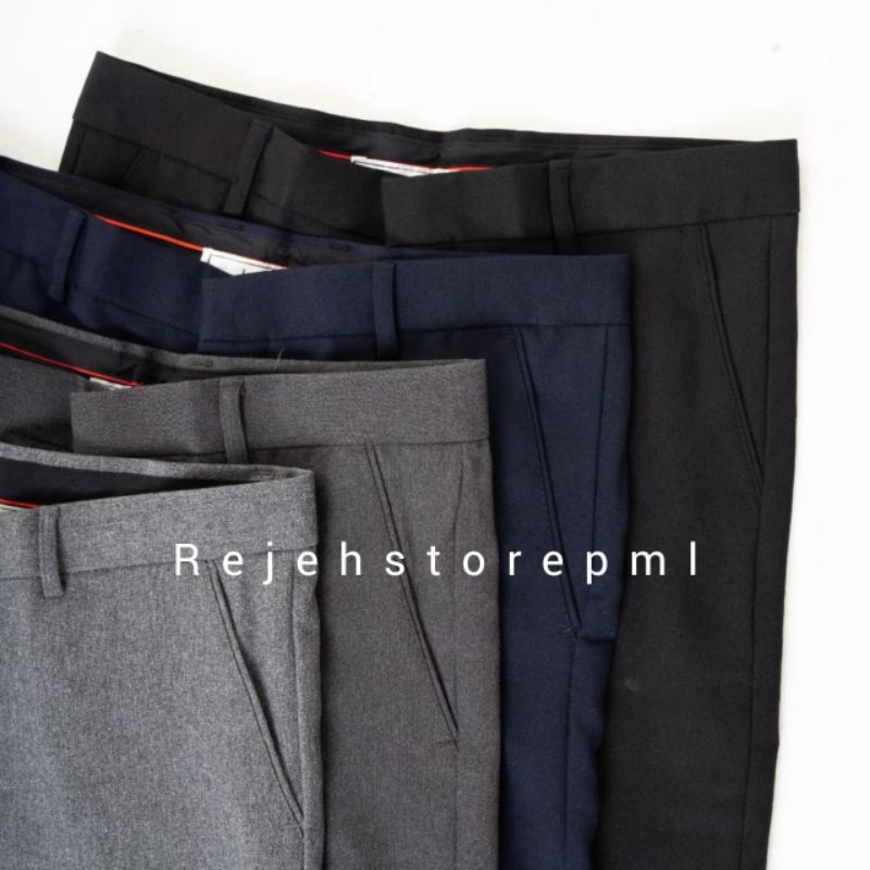 CELANA BAHAN DASAR FORMAL PRIA SLIMFIT SIZE 27 SAMPAI 38