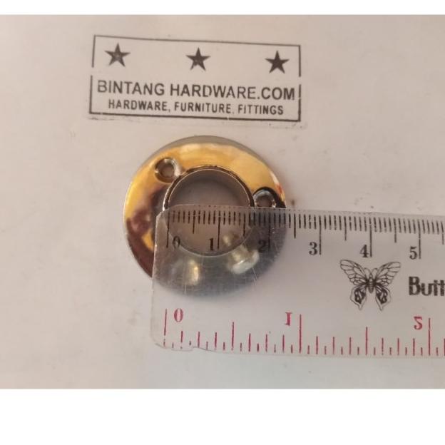 ◙ Dop Pipa Bulat 5/8 inch Bahan Kuningan Bracket Topi 15mm DP001C /pcs ♞