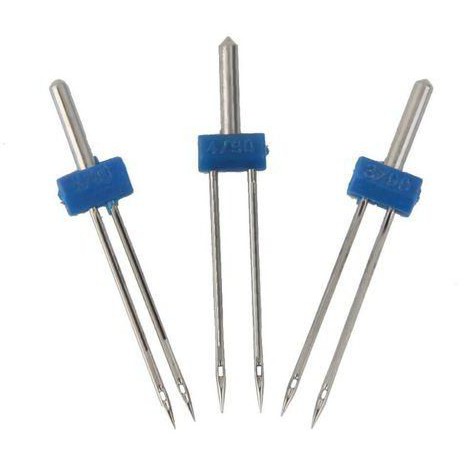 Jarum Kembar Twin Needle 2mm 3mm 4mm Jarum Double Jarum Dua Jarum Dobel - Double Needle