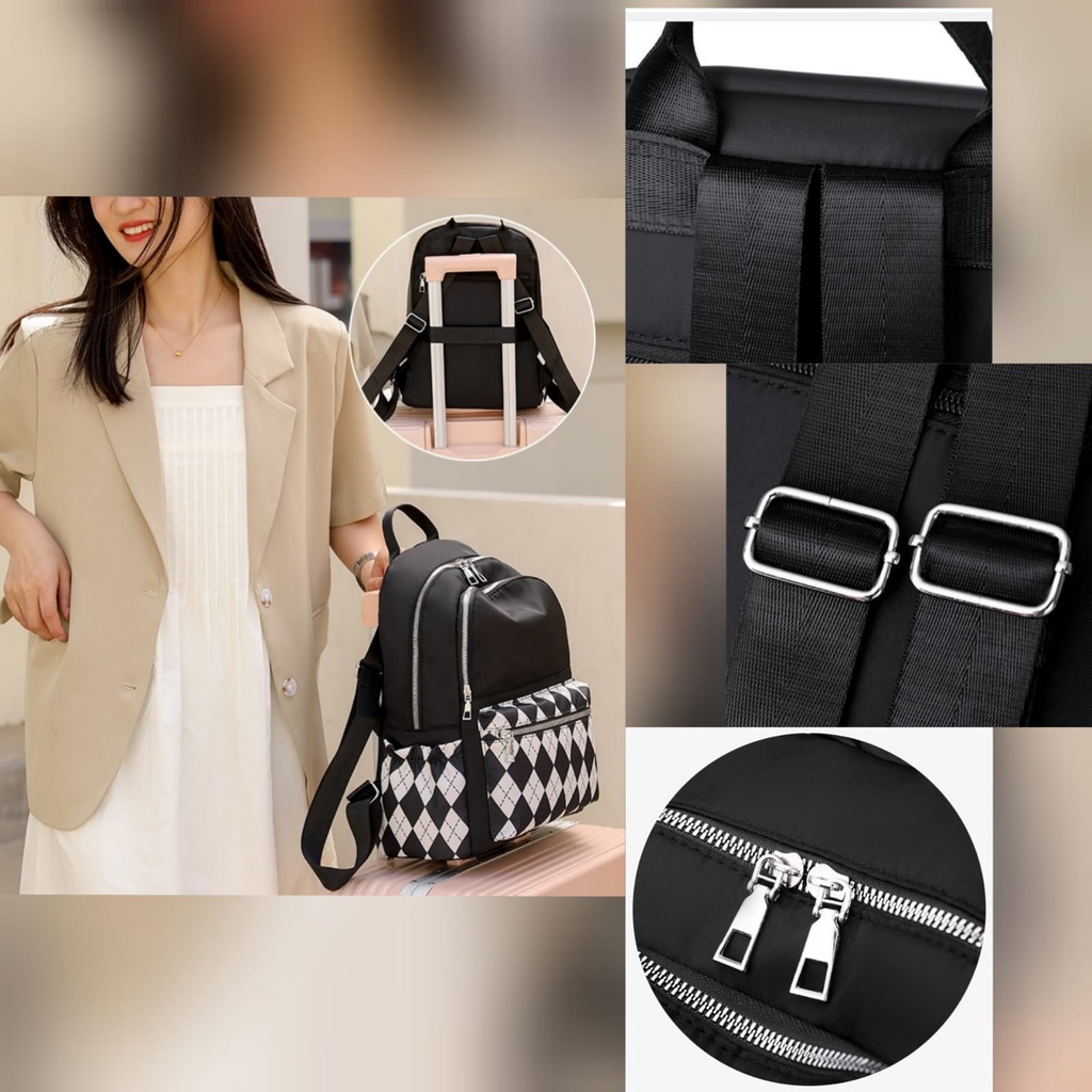 TAS RANSEL WANITA IMPORT ANTI AIR BACKPACK SEKOLAH KULIAH KERJA CEWEK REMAJA HITAM TA639B5 PAWELA GENDONG KOREA PUNGGUNG FASHION PREMIUM KEKINIAN BATAM MURAH