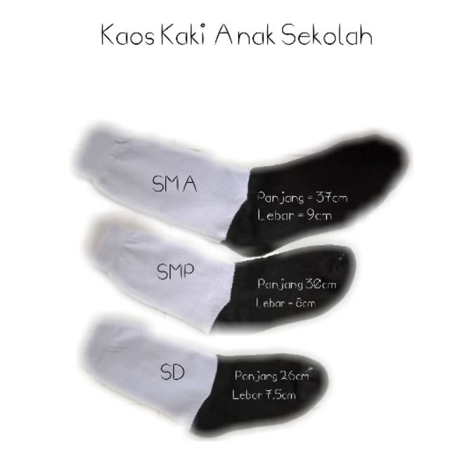 Kaos Kaki Sekolah SD SMP SMA