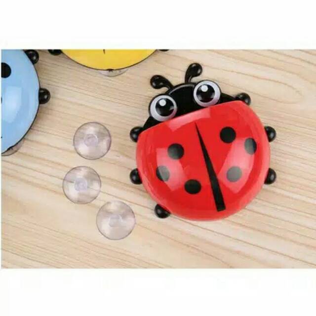 LadyBug Tooth Brush HoldeR/ dispenser / tempat sikat gigi