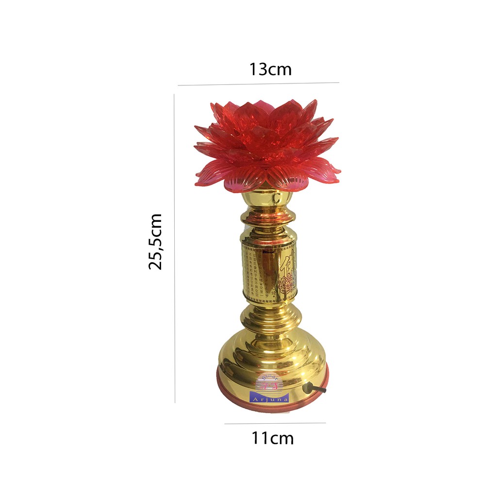 Lampu teratai warna merah uk 25,5cm