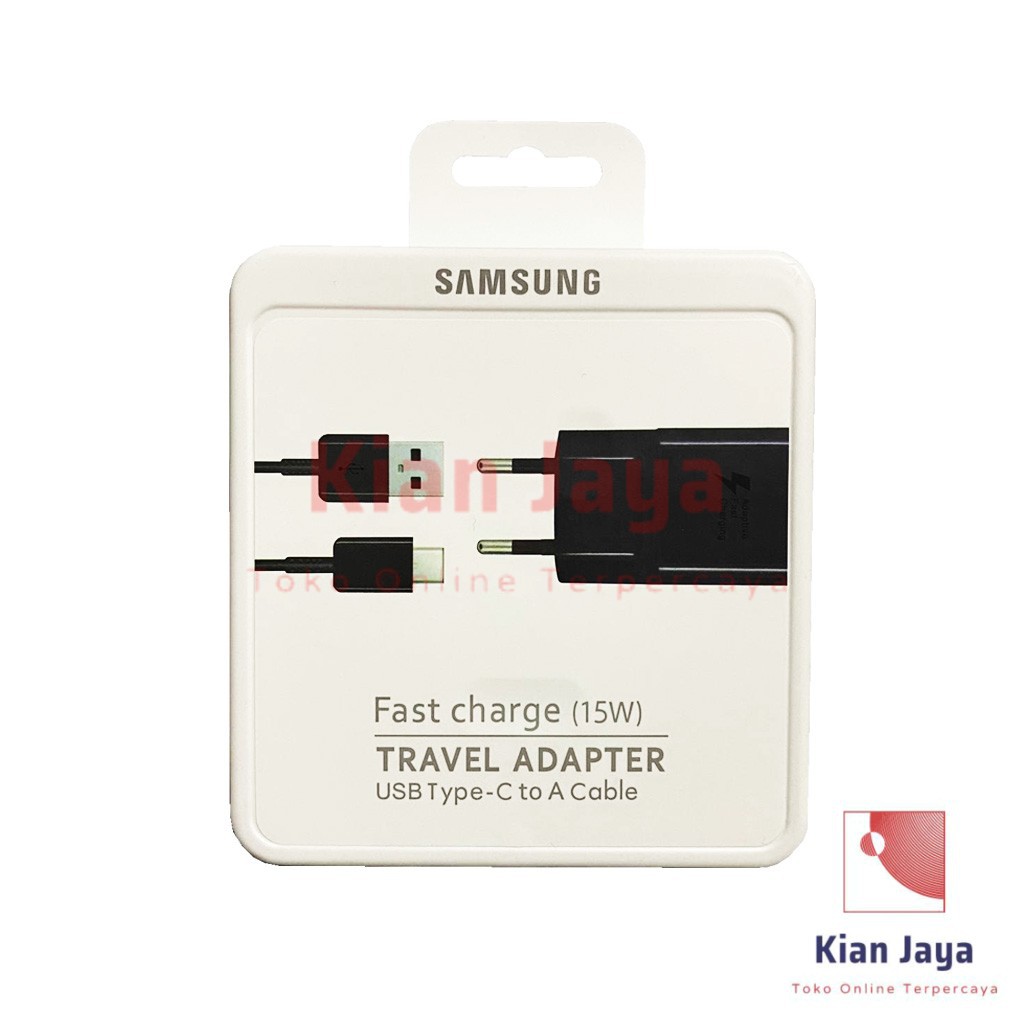 [Garansi 100% Ori] Travel Charger Galaxy S10 / S10+ Fast Charging 15w Type C Cable Adaptor Casan Hp Original