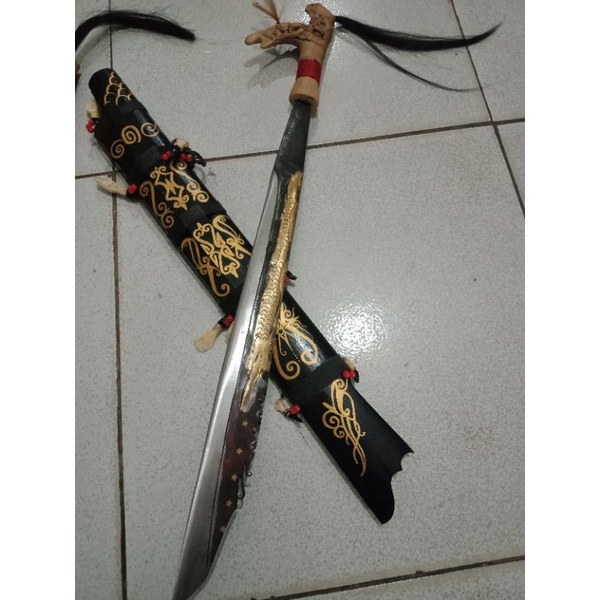 CBD Mandau senjata pusaka adat suku dayak kalimantan asli motif etnik naga