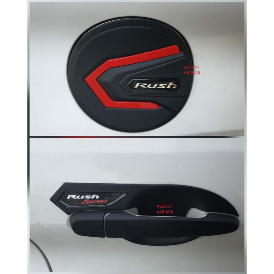 Paket Outer Mangkok Cover Handle Tank Cover All New Rush Lis Merah