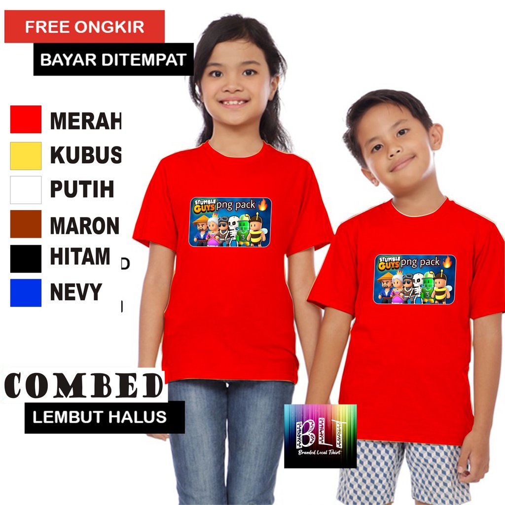 Murah Nampol Kaos Anak Game Stumble Guys HENG Game Viral Kaos Anak Anak cowok Kaos Anak cewek Kaos Murah kaos termurah kaos anak cewek kaos anak cowok terbaik kaos promo