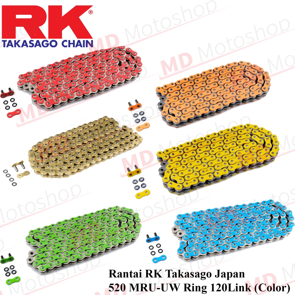 Rantai RK Japan Takasago Chain 520 MRU UW-Ring 120L Ninja 250 ER6 DLL