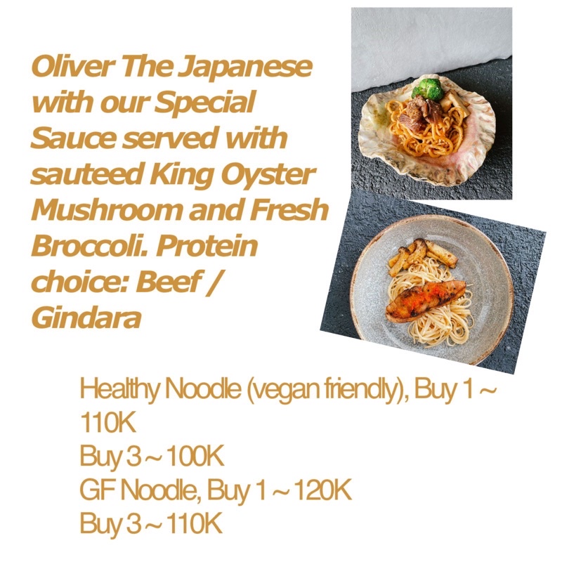 

Oliver The Japanese ( choose your protein beef or gindara), with Gluten Free Noodle