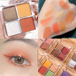 Image of LAMEILA 4 Color Avocado Eyeshadow Disk Matte Makaron Shimmer Fruit Palette