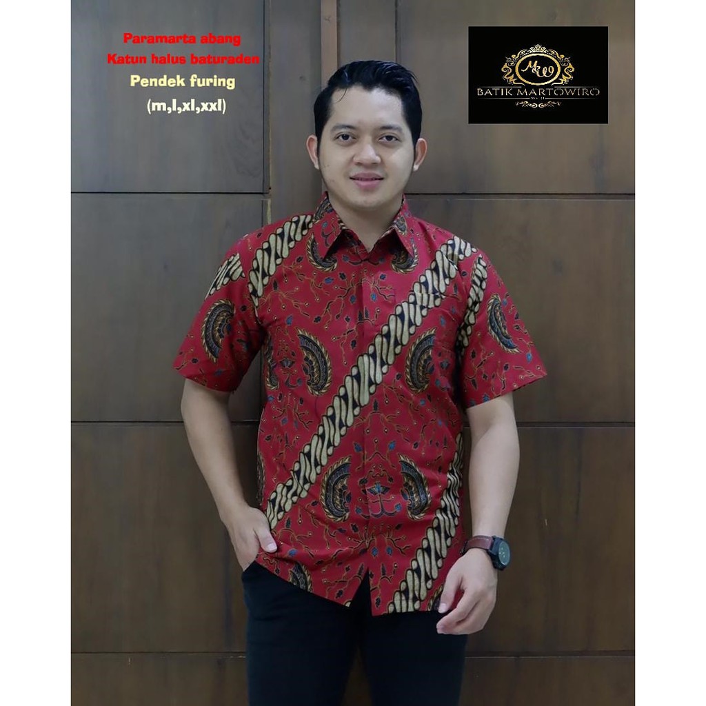 KEMEJA MARRON Kemeja batik pria modern batik pria kantor batik terbaru baju batik lengan panjang