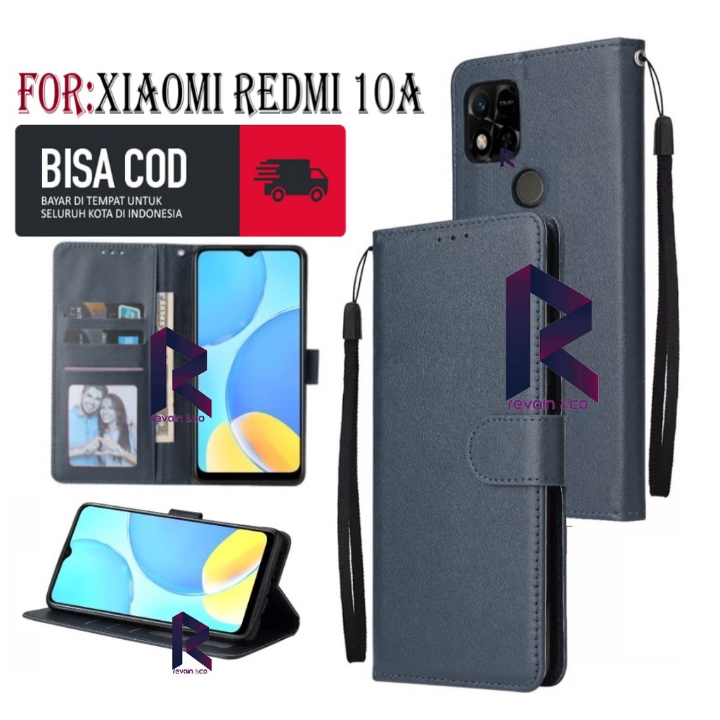 NEW XIAOMI REDMI 10A FLIP COVER CASE DOMPET CASING FLIP WALLET LEATHER KULIT PREMIUM SARUNG BUKA TUTUP FLIP CASE XIAOMI REDMI 10A