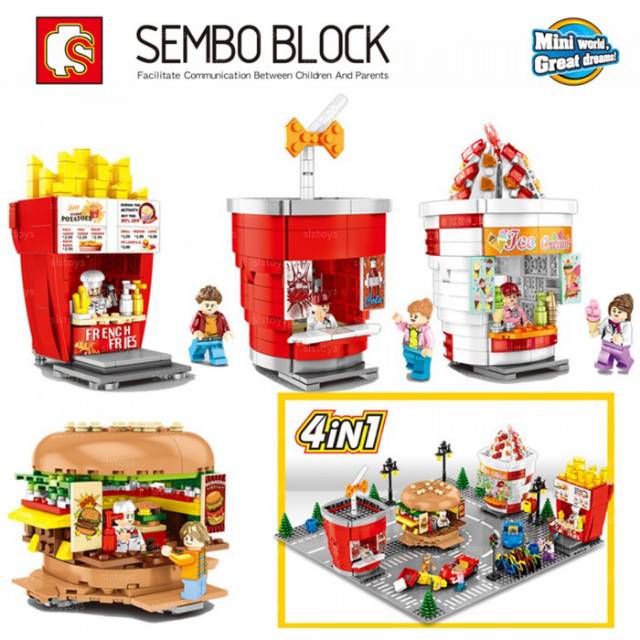 SEMBO BLOCK COLA BURGER ICE CREAM FRENCH FRIES