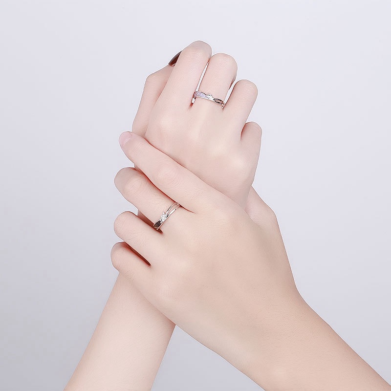 Fancyqube Sepasang Cincin S925 Silver Dapat Disesuaikan Desain Unicorn Untuk Pria Dan Wanita