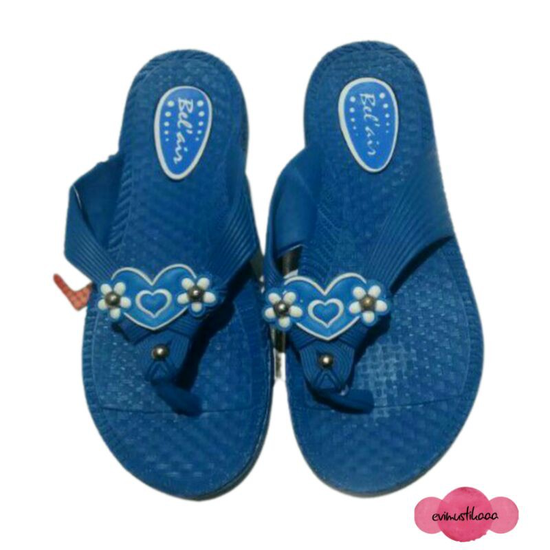 BA 005 - Sendal Jepit Karet Ibu - Ibu Untuk Ngaji Dan Santai Motif Bunga Size 37 - 40