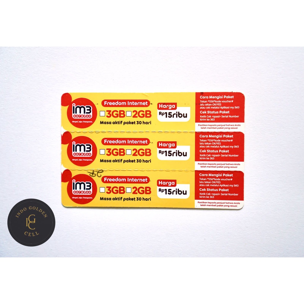 VOUCHER DATA INDOSAT 2 FREEDOM 15 HARI NASIONAL