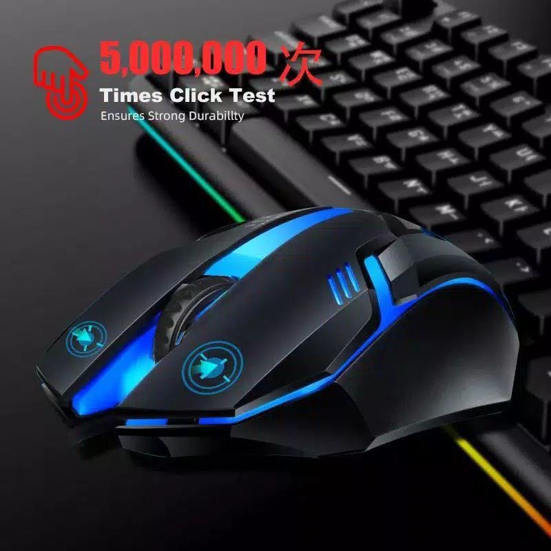 Mouse Gaming LED RGB 1000 DPI Black