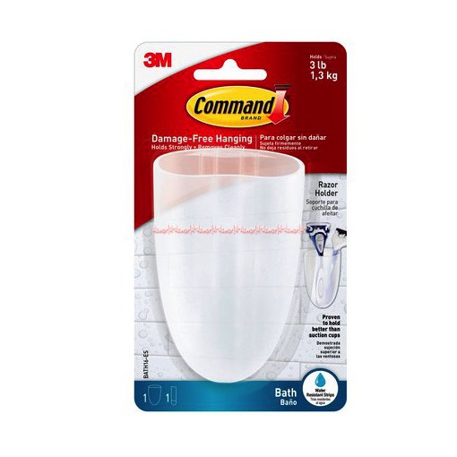 Command 3M Razor Holder Water Resistant Strips Tempat Gantungan Pisau Cukur