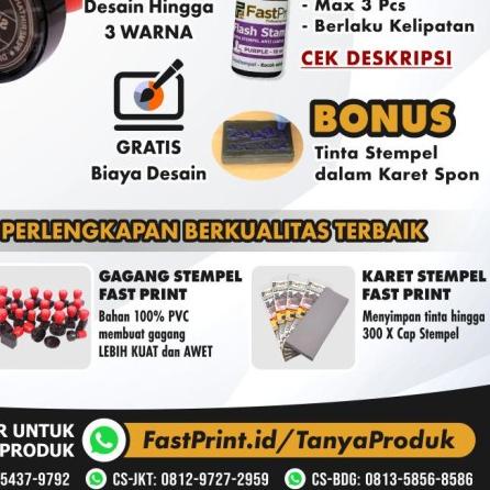 

✽ Buat Stempel Flash Warna Murah Cepat GRATIS desain Bulat - 12MM ❇