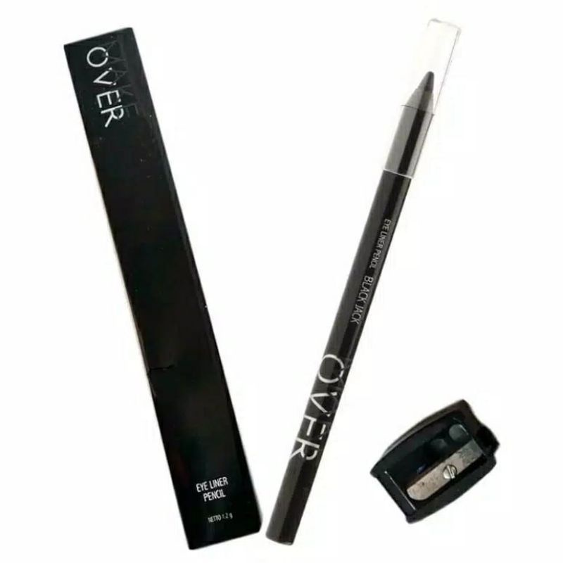 MAKE OVER Eye Liner Pencil Package Black Jack 1.2g