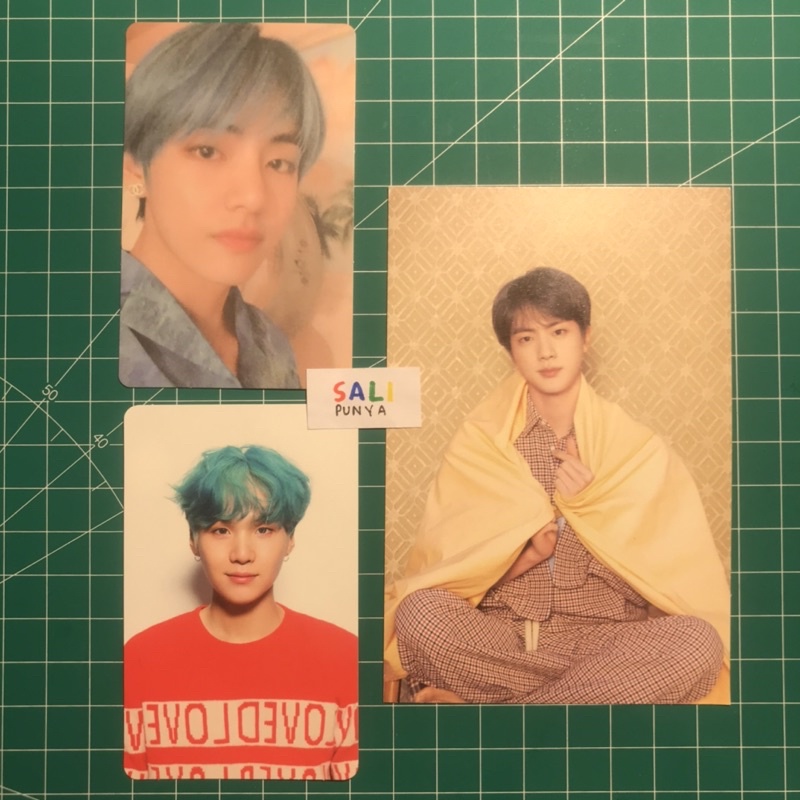 pc taehyung persona 2, pc suga her v & postcard jin persona