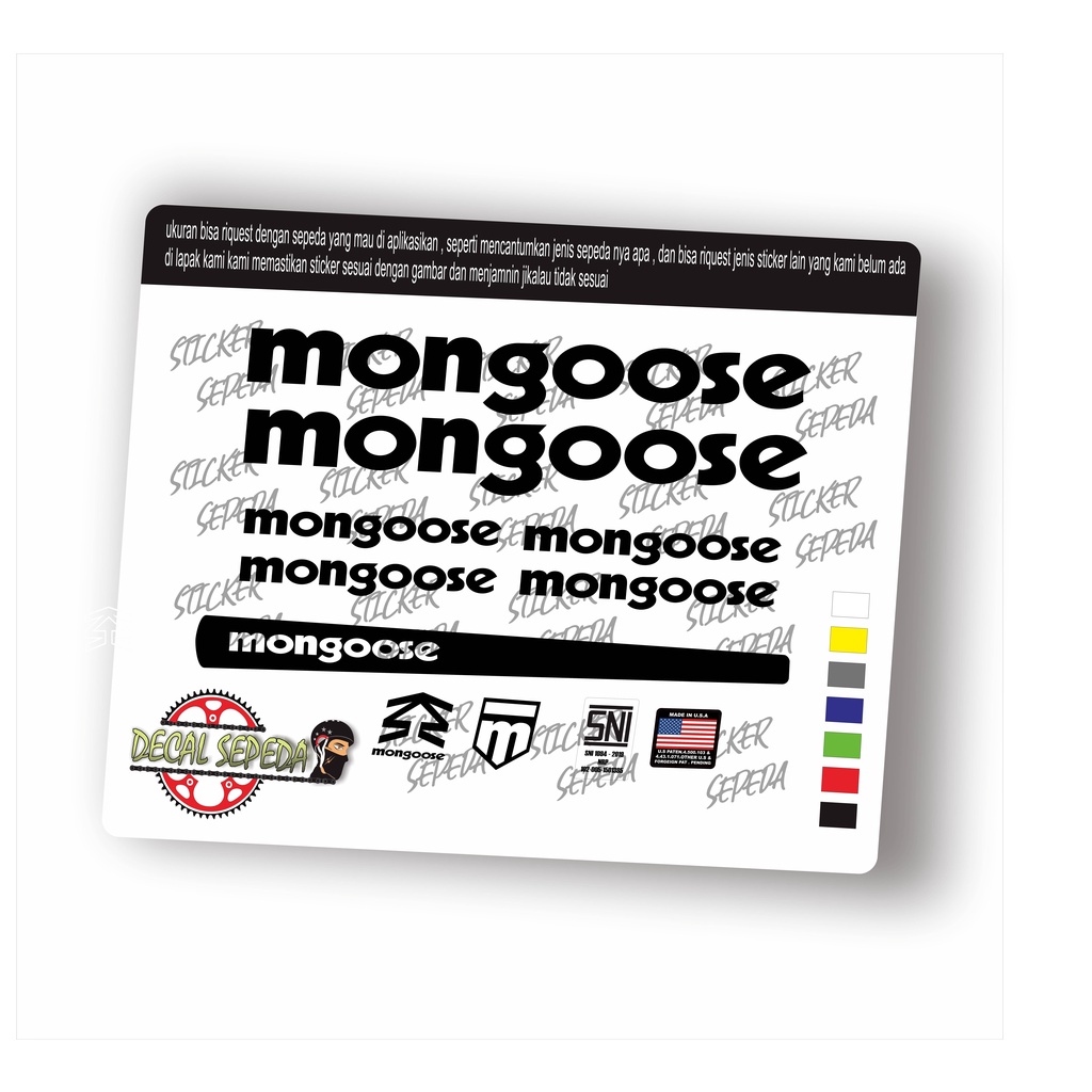 sticker decals sepeda mongoose