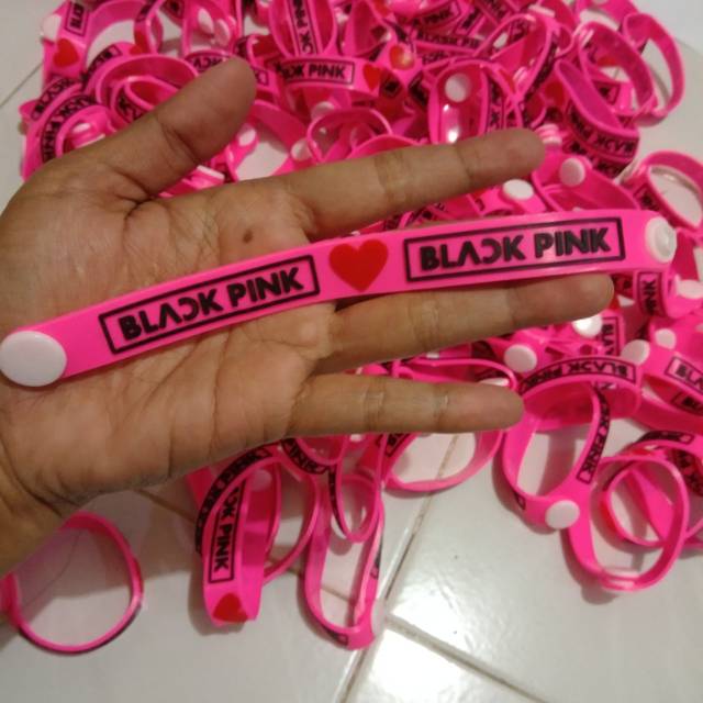 Gelang karet black pink, BTS