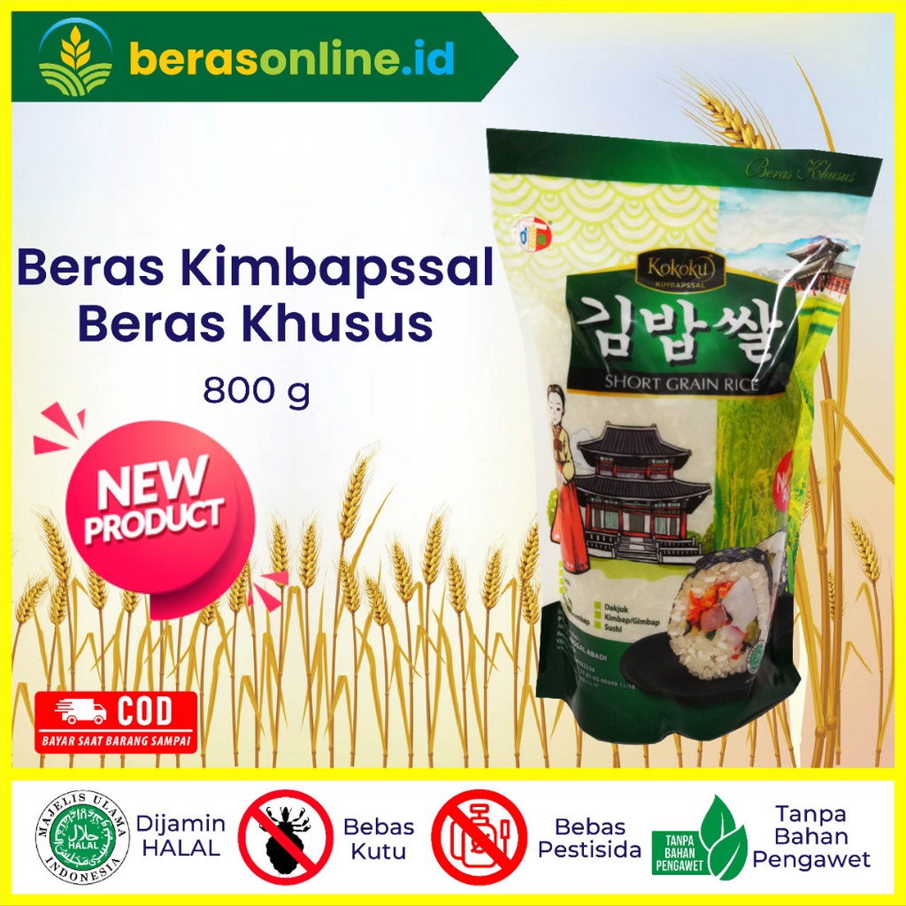 

Beras Korea Kokoku Kimbapssal 800gr