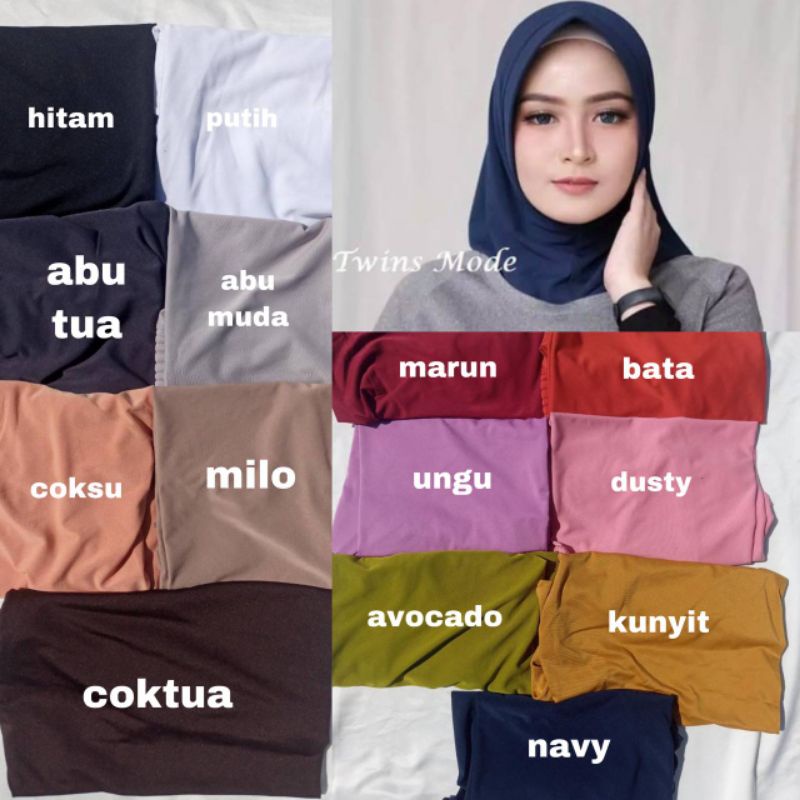 Bergo Pendek Sport / Bergo jersy premium / hijab sporty pendek / hijab sporty salur