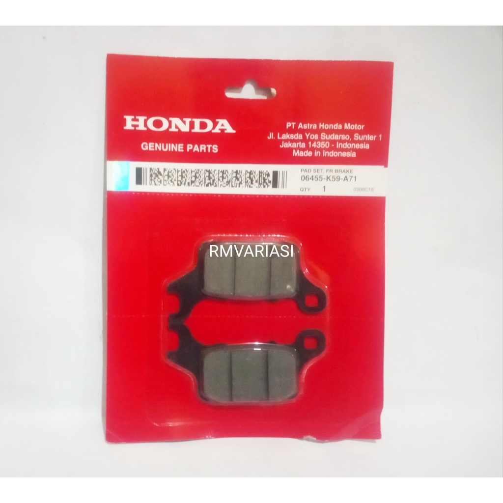 Kampas Rem Depan Discpad Vario 150 / Vario 125 New LED 2018