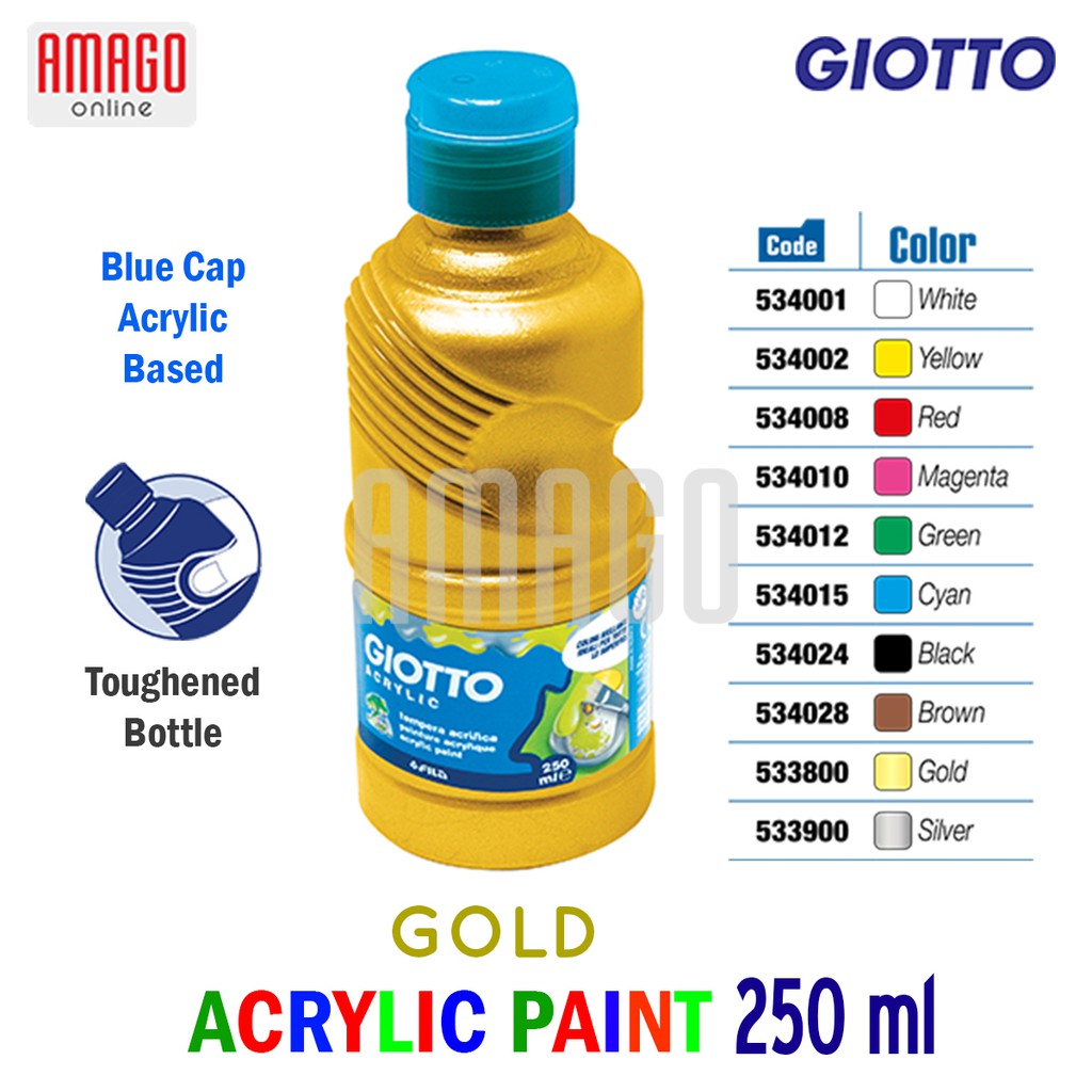 GIOTTO ACRYLIC PAINT - GOLD - 250 ml - 533800