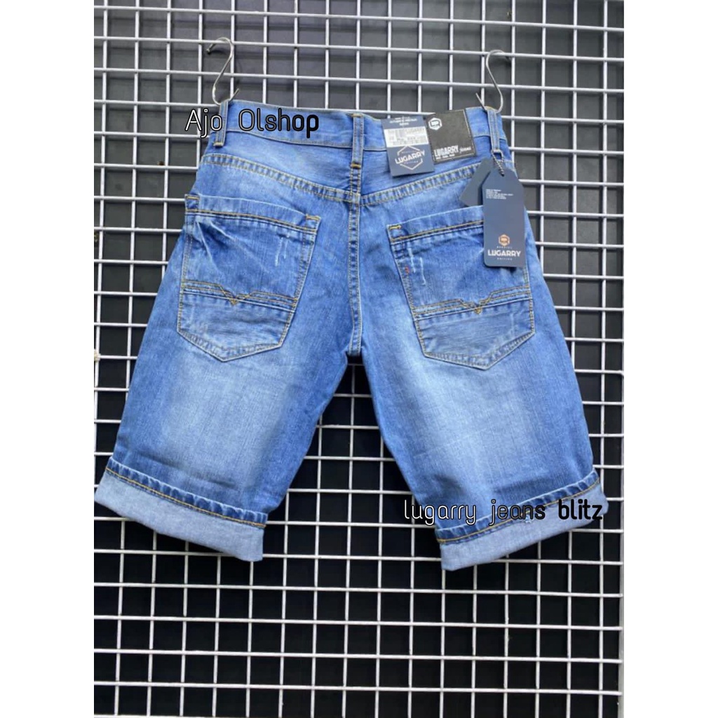 celana pendek pria jeans lugarry