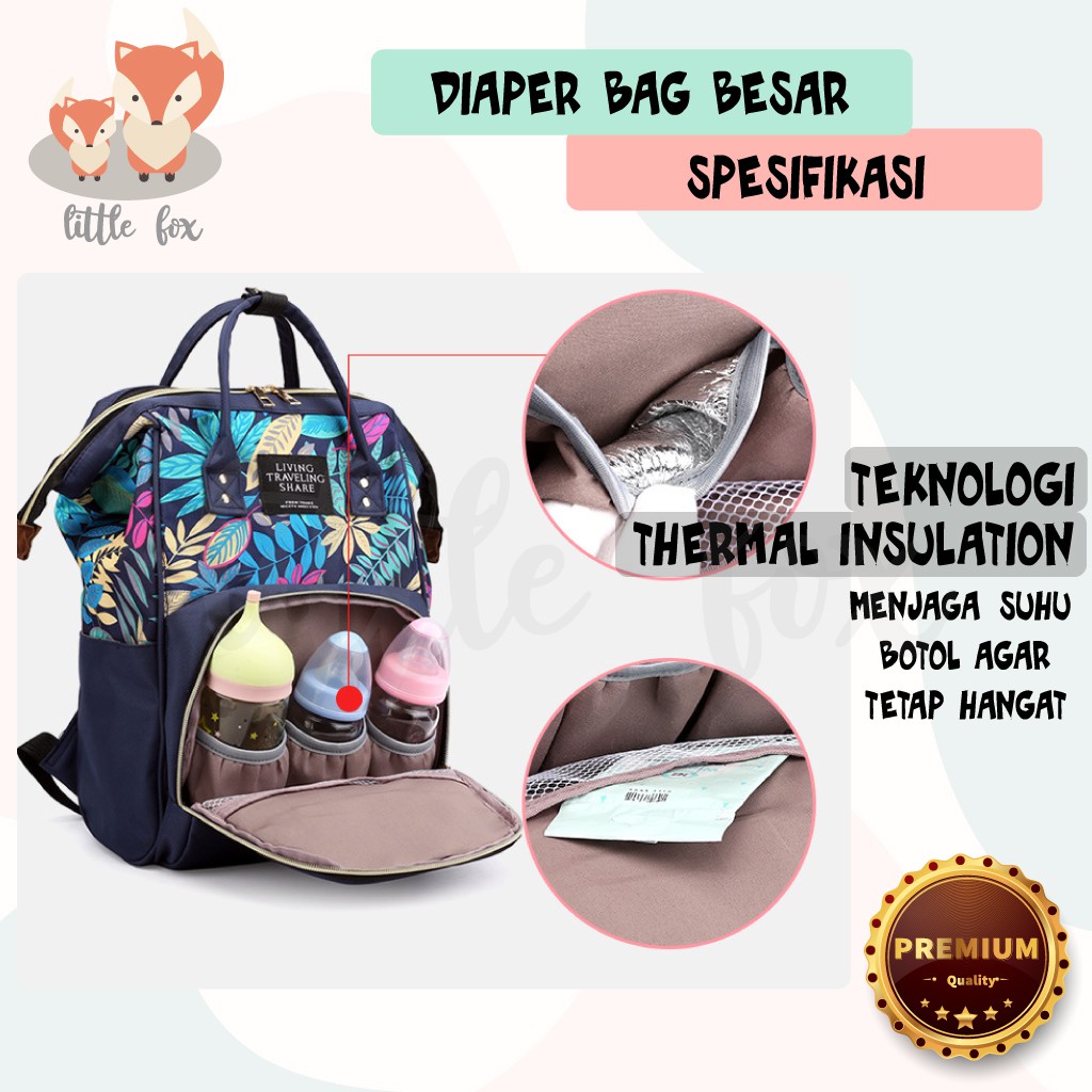 [ IMPORT] Diaper Bag / Tas Keperluan / Tas Ransel Bayi Muat Banyak Kantong / Travelling Bag / Tas Jalan