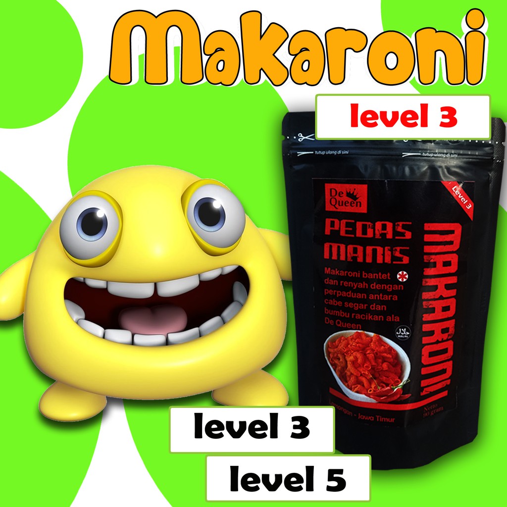 

Makaroni pedas manis level 3 kemasan 90 gram