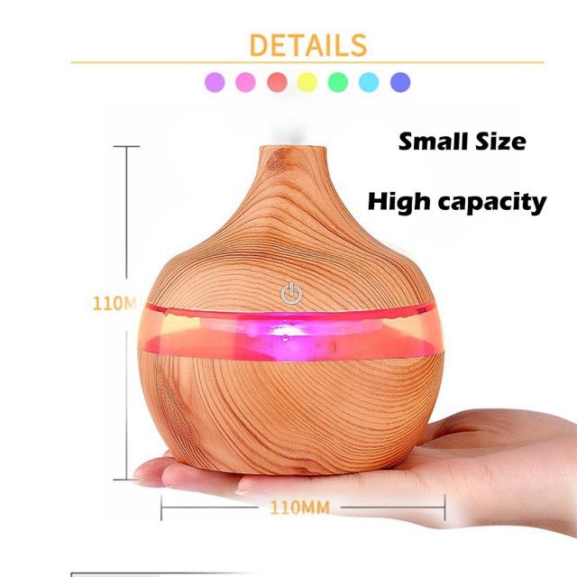 Taffware Ultrasonic Humidifier Aroma Essential Oil Diffuser 300ml - Wooden