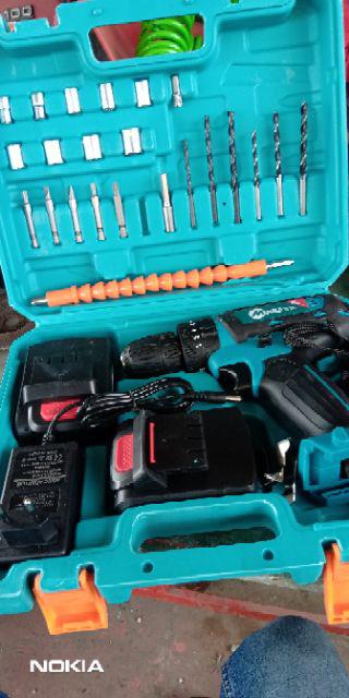 [khusus Pulau Jawa] Mailtank 32v 2 Bor Baterai Cordless Drill Driver Set Mata Sh-190
